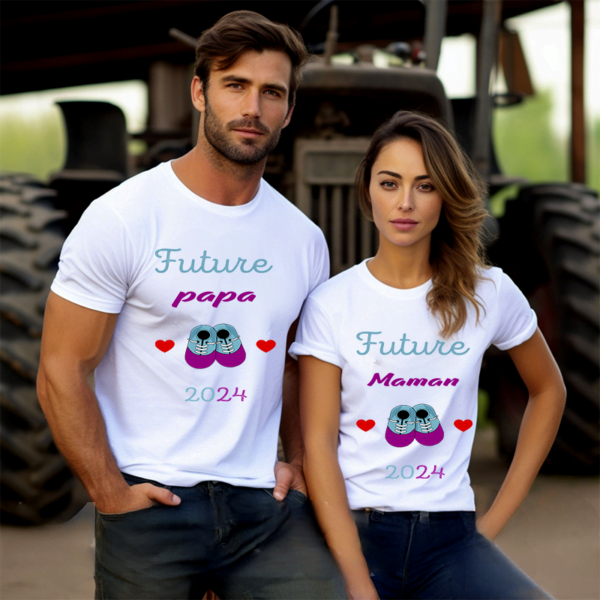 T Shirt Futur Maman Et Papa