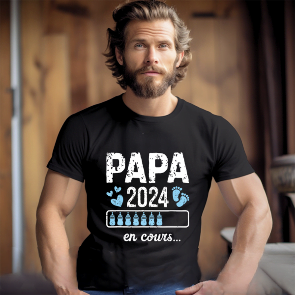 T Shirt Futur Papa Annonce Grossesse Papa En Cours 2024 3