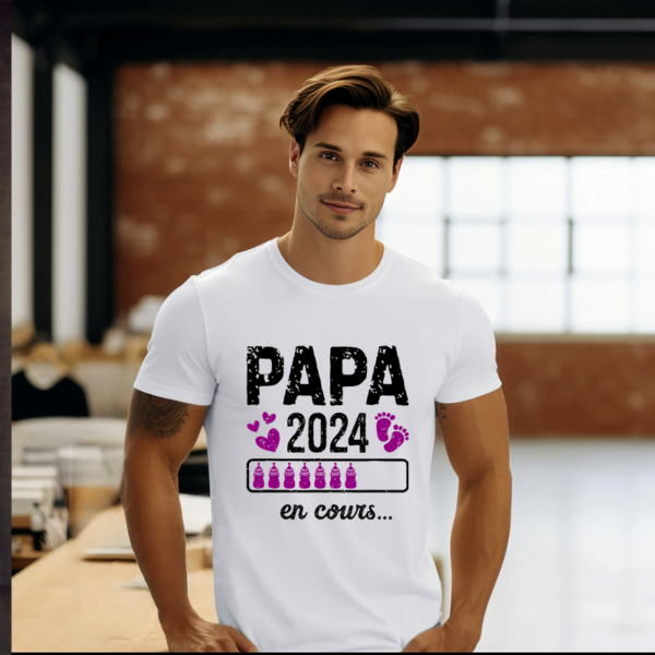 T Shirt Futur Papa Annonce Grossesse Papa En Cours 2024 6