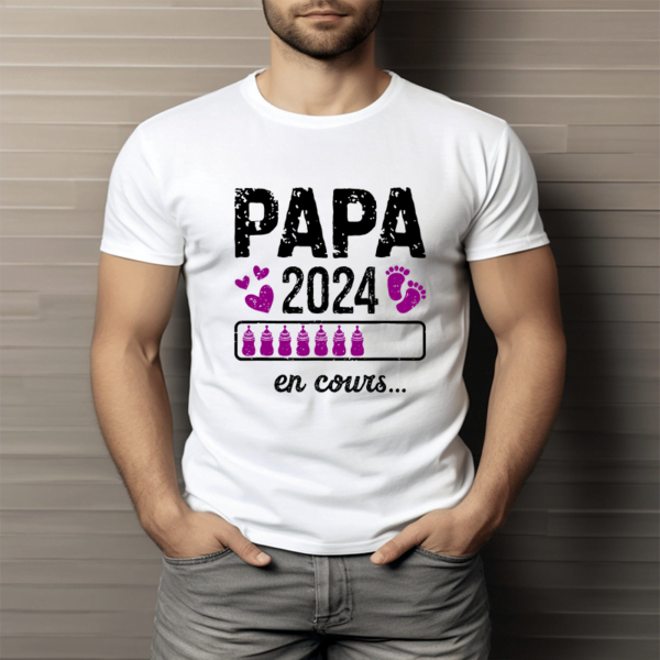 T Shirt Futur Papa Annonce Grossesse Papa En Cours 2024 8