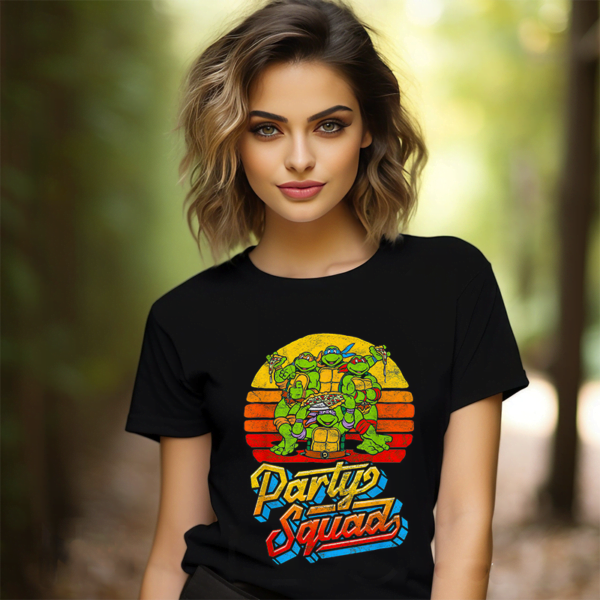 T Shirt Ninja Turtles Vintage Annees 80 Pizza Amis Distressed 3 1