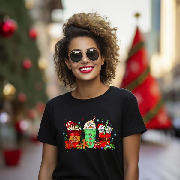 t shirt de cafe de Noel cadeau pour amateur de cafe 1