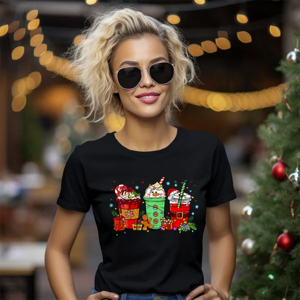 t shirt de cafe de Noel cadeau pour amateur de cafe 3