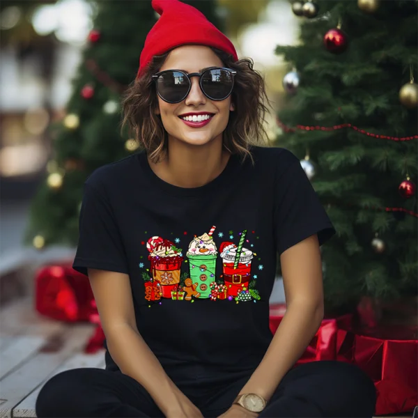 t shirt de cafe de Noel cadeau pour amateur de cafe