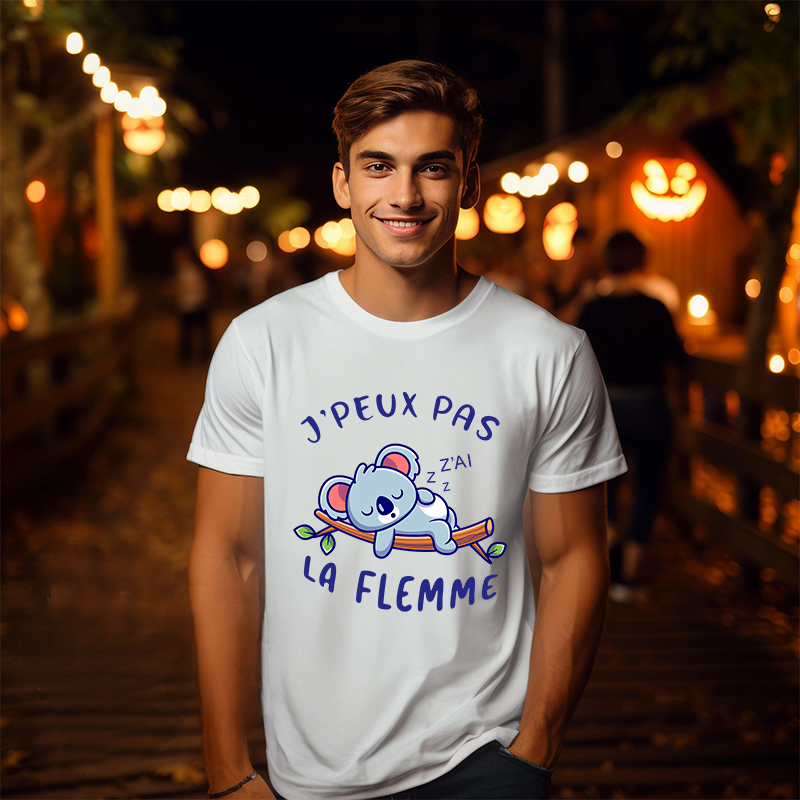 T-shirt J'peux Pass J'ai La Flemme Cadeau Drôle Panda - Personnalisez Votre  T-shirt Avec Vos Photos, Logos Ou Textes Préférés