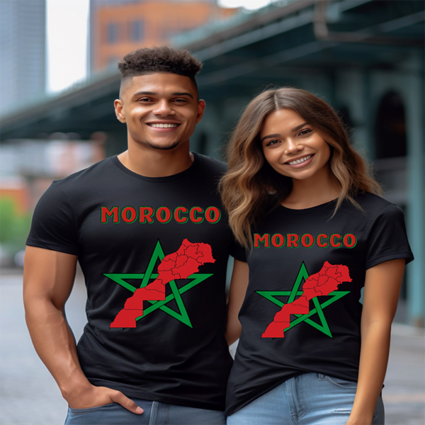 t shirt maroc drapeau du maroc
